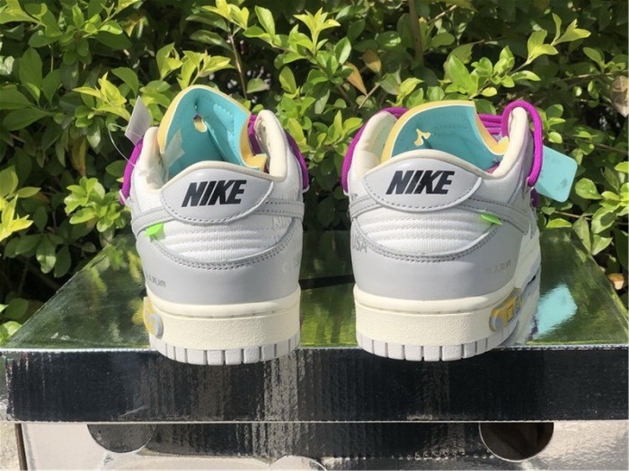 Authentic Off-White x Nike Dunk Low Beige Grey Women Shoes
