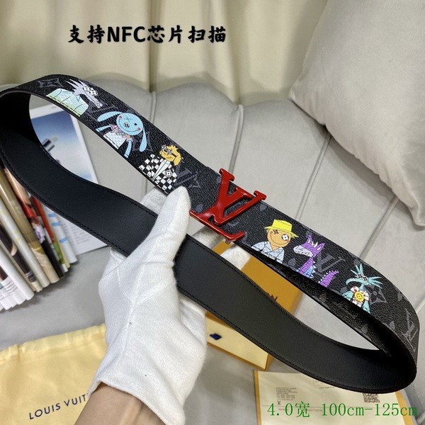 Super Perfect Quality LV Belts(100% Genuine Leather Steel Buckle)-4091