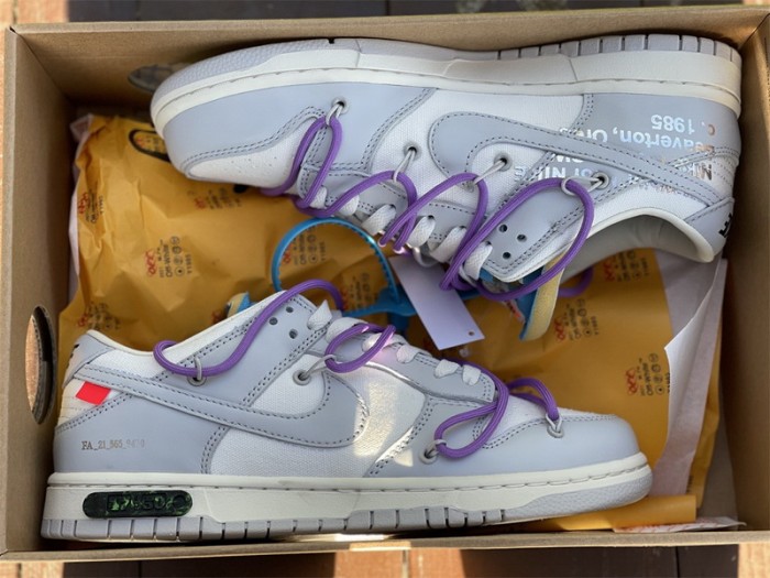 Authentic OFF-WHITE x Nike Dunk Low “The 50” DM1602 125