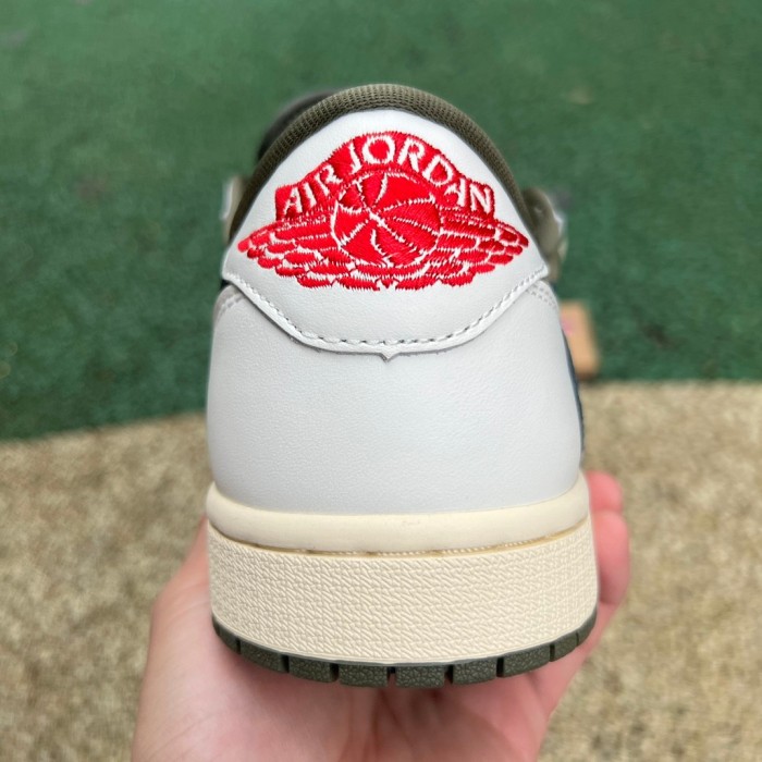 Authentic Travis Scott x Air Jordan 1 Low “Medium Olive”