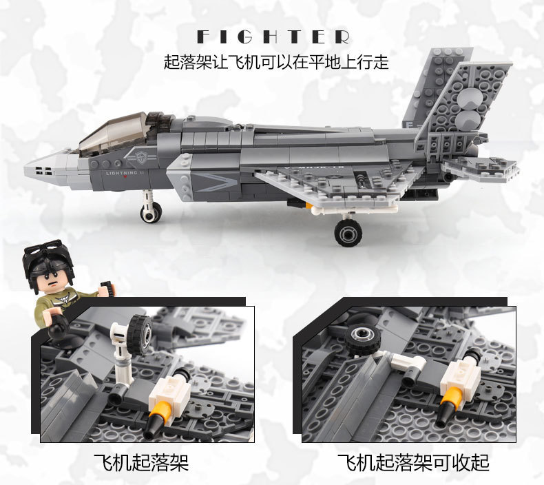 Details about   XINGBAO F35 Fighter Building Block Set New 646 PCS  New in Box US Shipper