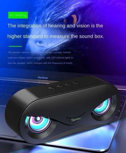 NC LED Colorful Lights Bluetooth Speaker Subwoofer High Volume Dual Speakers 10W Wireless Desktop Bluetooth M6 Speaker