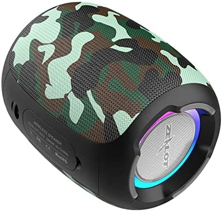 NC Portable Bluetooth Speaker, Wireless IP7 Waterproof Outdoor Speaker with Subwoofer, High Volume, Longer Play Time, Bluetooth 5.1, Dual Pairing, Party Beach Camping Portable Speaker, Black