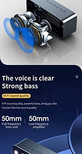 NC AI Smart Portable Speaker, Radio, Crystal Clear Stereo, Rich Bass, AUX Mode and TF Card Mode, Long Battery Life Wireless Bluetooth Player