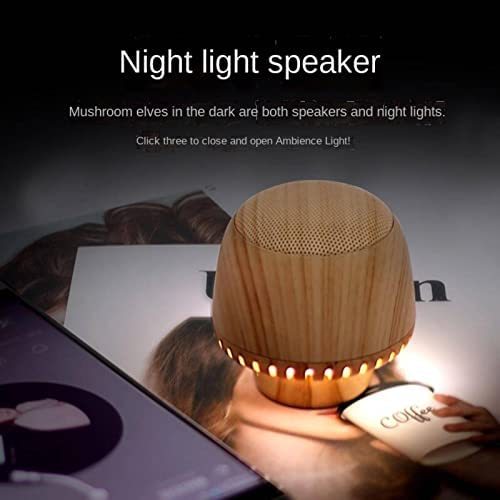 NC New Portable Mushroom Bluetooth Speaker Small TWS Pair Box LED with Night Light Net Red Charging Speaker Gift