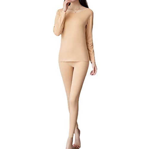 NC Qiuyi Long Trousers Female Round Neck Double-Sided Heating Ladies Non-Marking Cationic Thermal Underwear Set