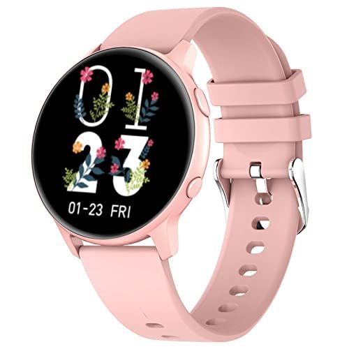 NC Smart Watches, Full Touch Screen Smart Men's and Women's Watches, Heart Rate and Sleep Monitors, Pedometer IP68 Waterproof Fitness Watch, Compatible with All Kinds of Mobile Phones-Pink