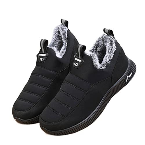 NC Ladies Fleece Thickening Warm Shoes High Top Cotton Shoes Ladies Snow Boots Flat Soft Sole Home Leisure