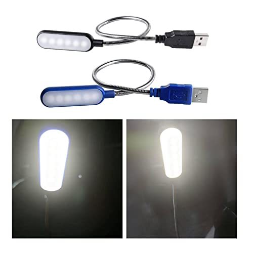 NC Portable USB LED Mini Book Light Reading Lamp Desk Lamp with 6 LED Lights, USB Light is Suitable for Mobile Power Notebook Bedroom Lights