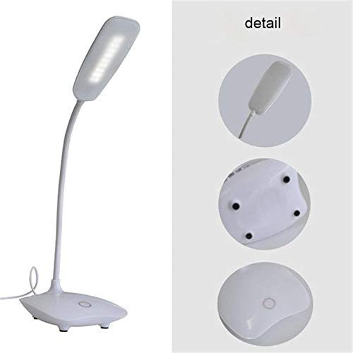 NC L E D Table Lamp Foldable Dimmable Touch Table Lamp with Flexible Gooseneck 3 Brightness, Compact and Portable Dormitory Lamp, Study Room, Office and Bedroom, Eye Protection and Energy Saving