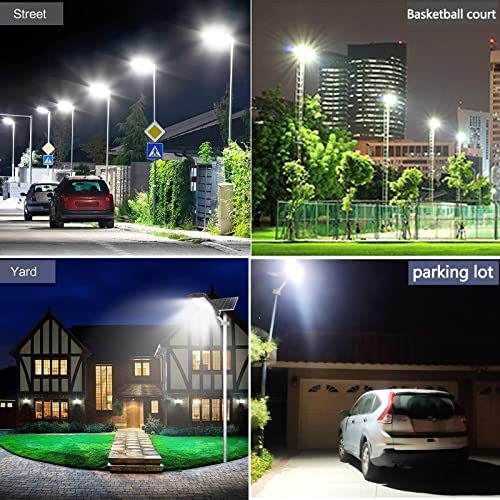 200W Solar Street Flood Lights Outdoor Lamp LED Solar Security Flood Lights IP67 with Remote Control Battery Dusk to Dawn for Yard,Street,Parking Lots,Garde… (200W)