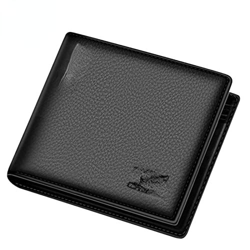NC Men's Wallet Three-Fold Multi-Card Top Layer Cowhide Wallet Genuine Leather Wallet