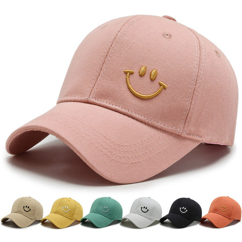 Men's and women's fashion trend hats for four seasons, smiley hats, sunscreen baseball caps, sports and leisure caps
