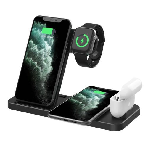 New 4 in 1 Multifunctional Wireless Charger for Apple Phone Watch Headphones Apple Pen, Portable