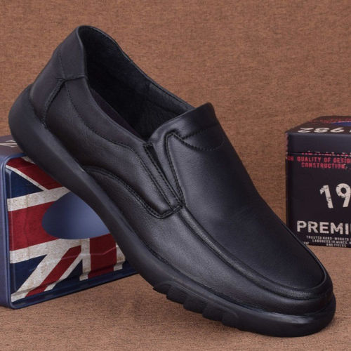 Men's leather shoes, business first layer cowhide formal wear slip-on casual shoes, fashion shoes