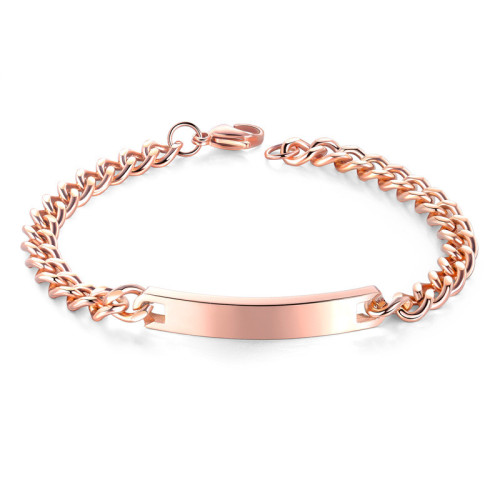 Interlocking can be engraved titanium steel bracelets, bracelets, bracelets, boyfriends, girlfriends, bracelets, long-distance love gifts