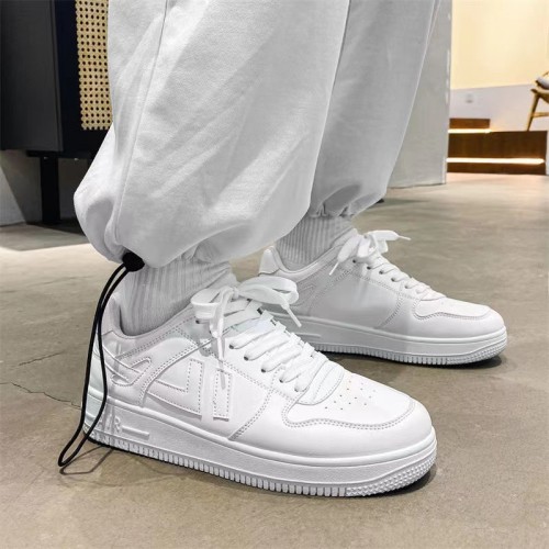 Men's Air Force One casual sneakers, fashionable all-match trendy shoes, student white shoes, flat deodorant, antibacterial, non-slip