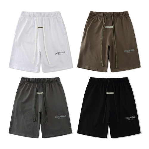 Double line Essentials letters, five-point pants 3M reflective printing casual shorts FOG men's and women's sports pants