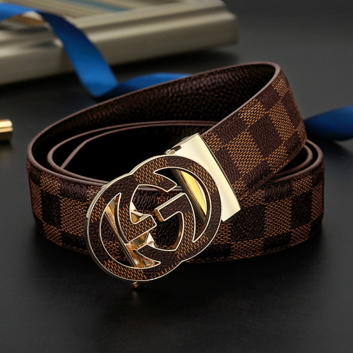 Men's belt genuine leather business cowhide automatic buckle belt, fashion casual high-end genuine belt