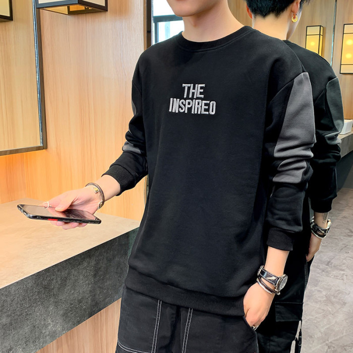 Men's Sweater Autumn Wear, Round Neck Loose Long Sleeve Thin Men's Top, Casual Sports Men's Sweater