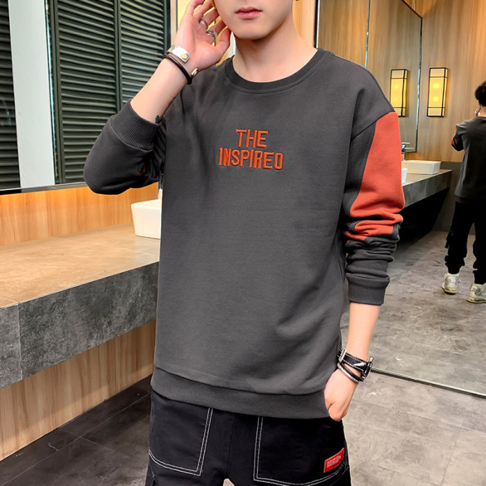 Men's Sweater Autumn Wear, Round Neck Loose Long Sleeve Thin Men's Top, Casual Sports Men's Sweater