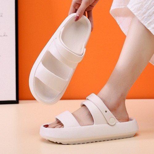 The new couple's home slippers 4cm thick bottom two with outdoor sandals and slippers, casual fashion soft bottom sandals and slippers