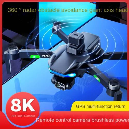 Three-axis anti-shake high-definition aerial photography remote control toy plane, GPS brushless radar obstacle avoidance folding drone