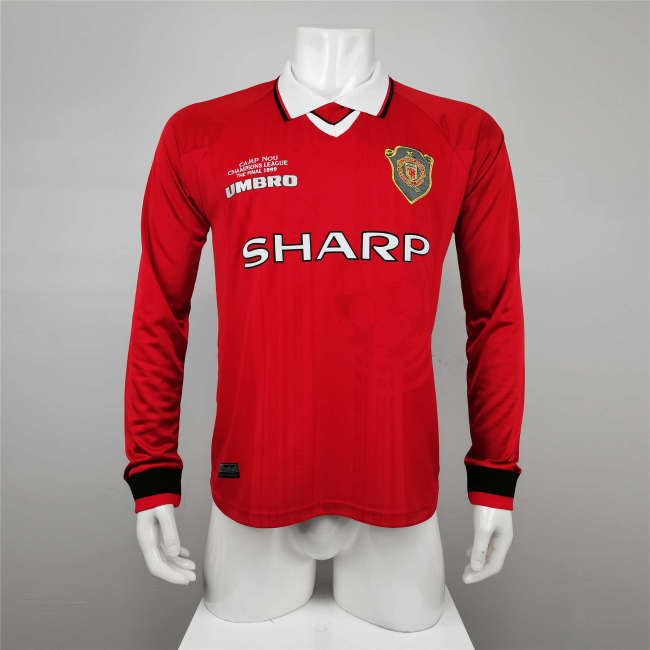 Manchester United Home Long Sleeve Retro Jersey 98/99