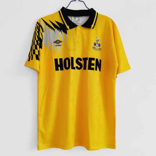 Tottenham yellow Retro Jersey 1992/94