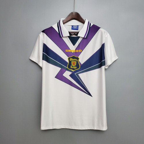 Scotland white Retro Jersey 94/96