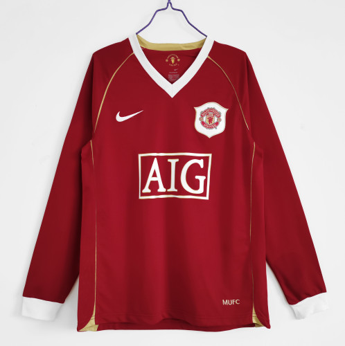 Manchester United Home Long Sleeve Retro Jersey 06/07