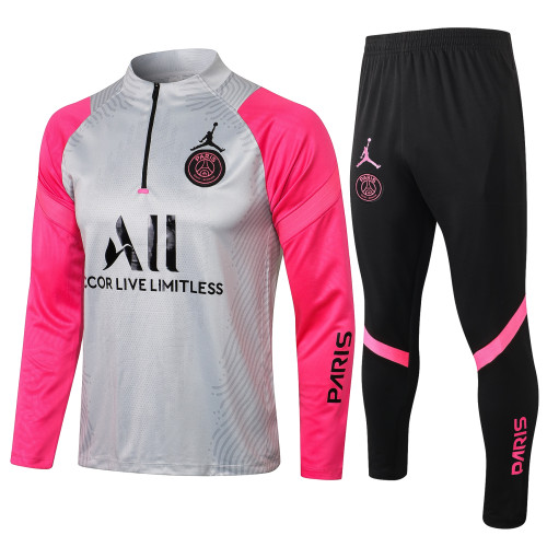 Paris Saint Germain Training Jersey Suit 21/22 Gray-Pink