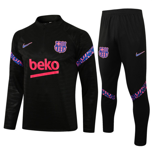 Barcelona Training Jersey Suit 21/22 Black