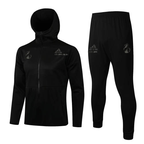 Real Madrid Training Jacket Suit 21/22 Black