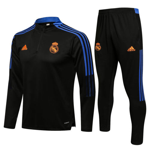 Real Madrid Training Jersey Suit 21/22 Black