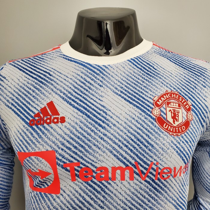 Manchester United Away Player Long Sleeve Jersey 21/22