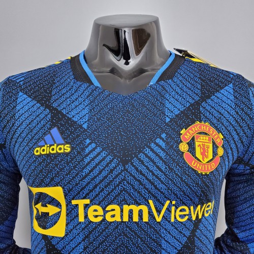 Manchester United Third Player Long Sleeve Jersey 21/22