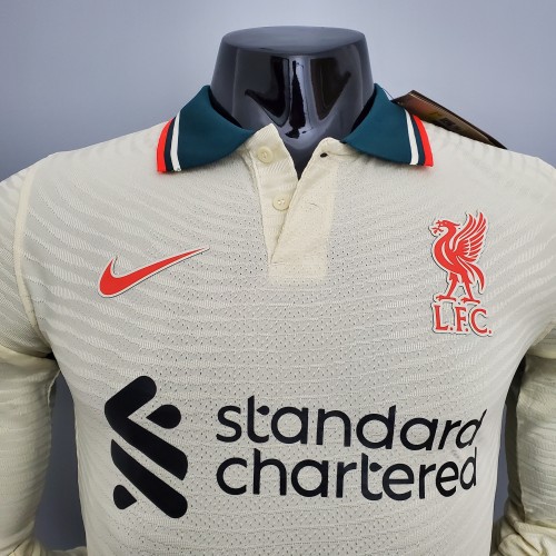Liverpool Away Player Version Long Sleeve Jersey 21/22