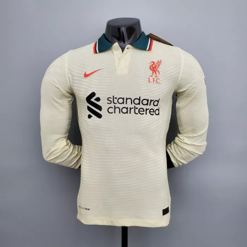 Liverpool Away Player Version Long Sleeve Jersey 21/22