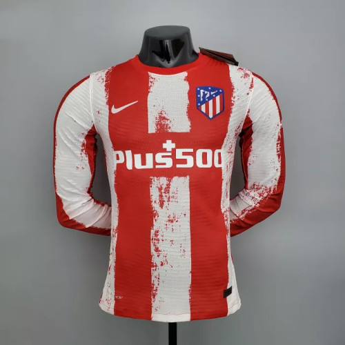 Atletico Madrid Home Player Long Sleeve Jersey 21/22
