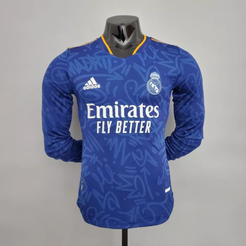 Real Madrid Away Player Long Sleeve Jersey 21/22