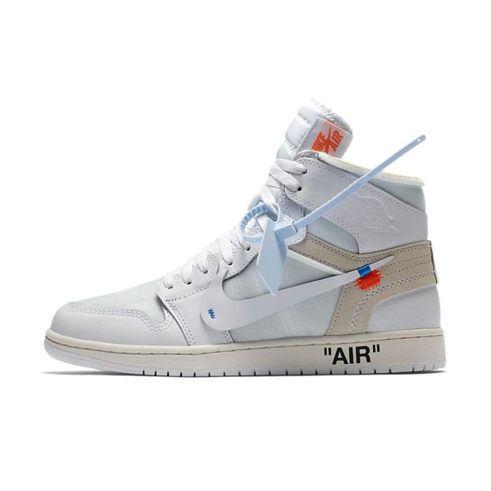 Air Jordan 1 x Off-White AJ1 OW Limited Edition Pure White Sports Shoes