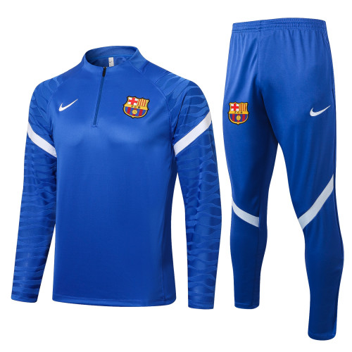 Barcelona Training Jersey Suit 21/22 Blue
