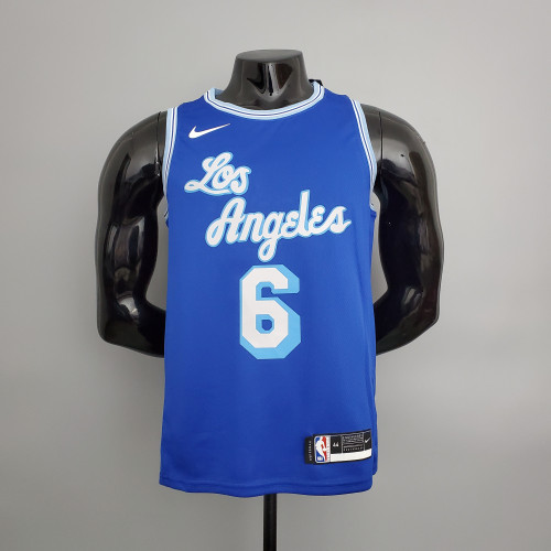 LeBron James #6 Los Angeles Lakers 2020/21 Swingman Jersey Retro Blue