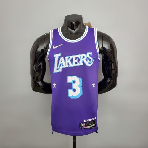 Anthony Davis Los Angeles Lakers 2021/22 City Edition Swingman Jersey Purple