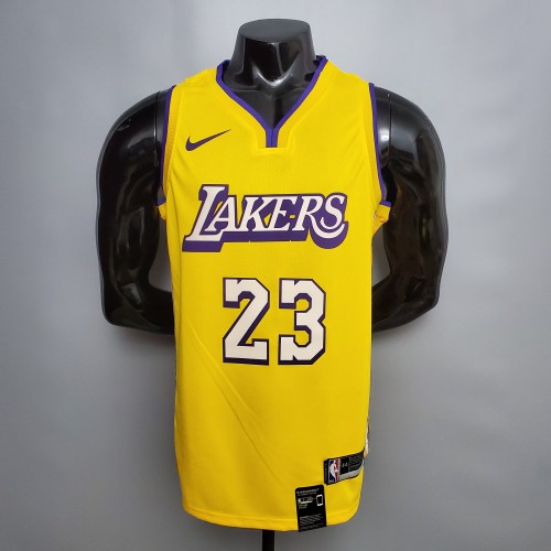 LeBron James Los Angeles Lakers 2020/21 Swingman Jersey Yellow