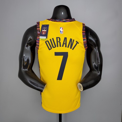 Kevin Durant Brooklyn Nets Commemorative Edition Swingman Jersey Yellow