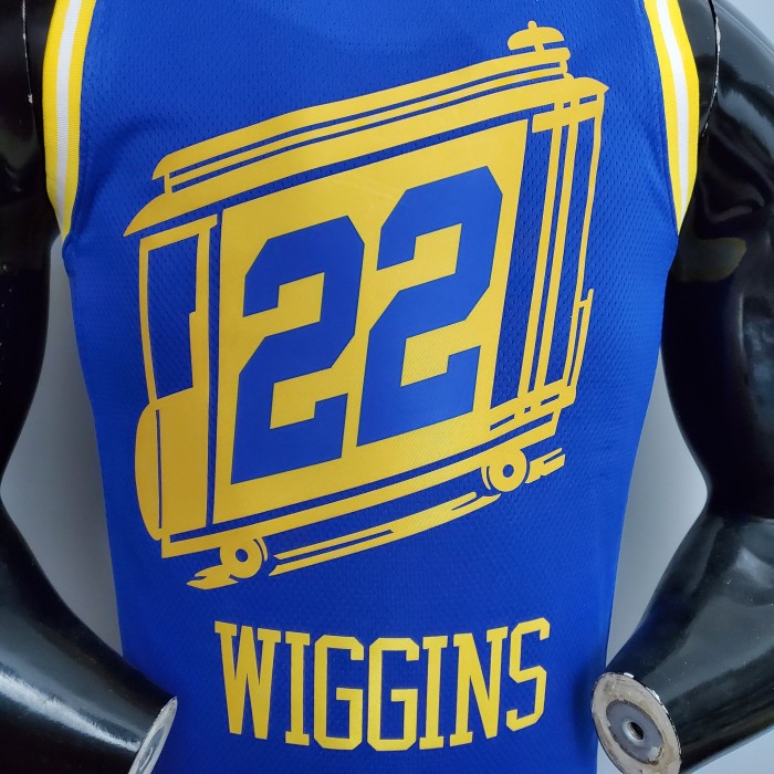 Andrew Wiggins Golden State Warriors Tram Version Swingman Jersey Blue