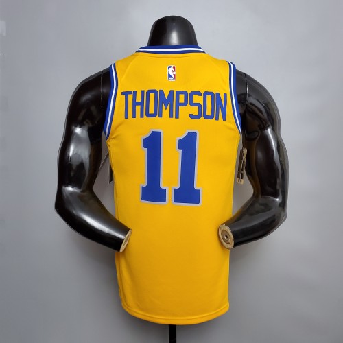 Klay Thompson Golden State Warriors Retro Version Swingman Jersey Yellow
