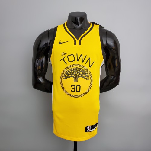 Stephen Curry Golden State Warriors Bonus Edition Swingman Jersey Yellow